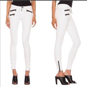Rag & Bone Skinny Zipper Jeans in White Size 27 NWT